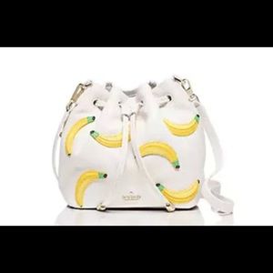 Kate Spade ♠️ New York Flights of Fancy Bananas Mini Bucket Bag. NWOT